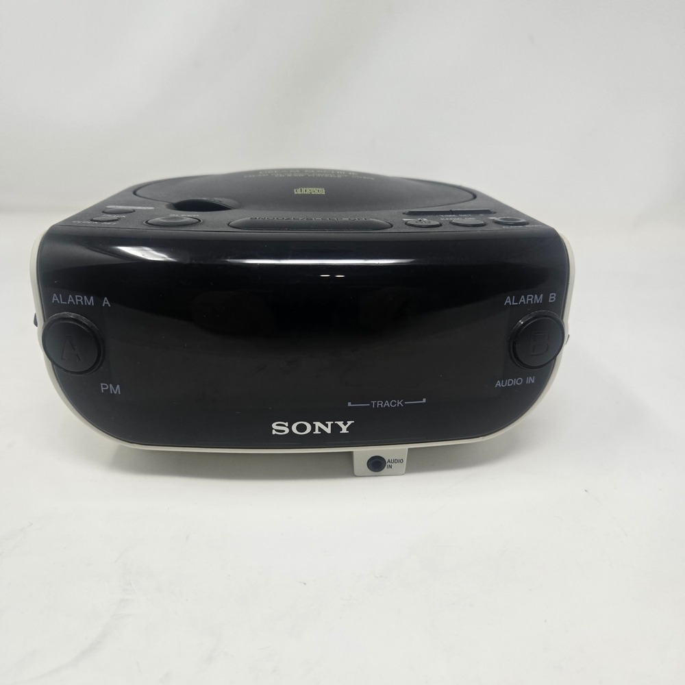 Sony Dream Machine ICF-CD815 FM/AM CD Clock Radio Dual‎ Alarm Green LED Display